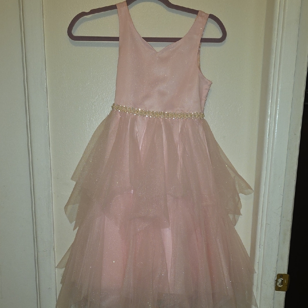 American Princess Sparkling Pink Layered Dress